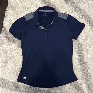 Adidas Navy Blue Polo with Gray Details (matching skirt available)